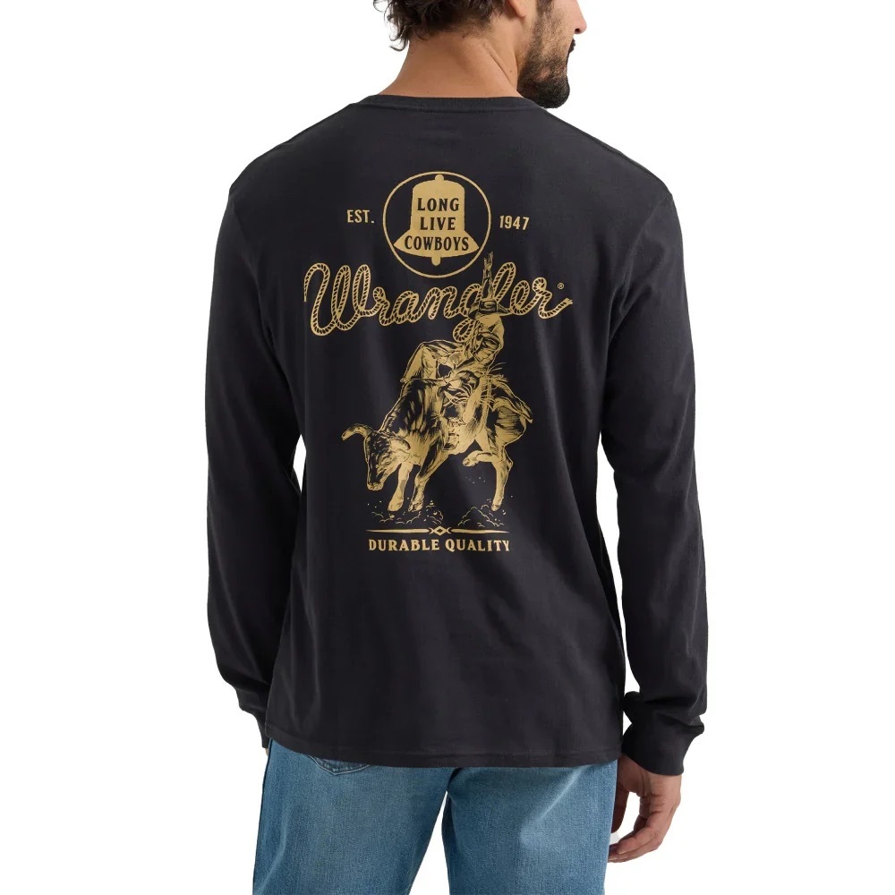 Wrangler Graphic Black Long Sleeve Tee
